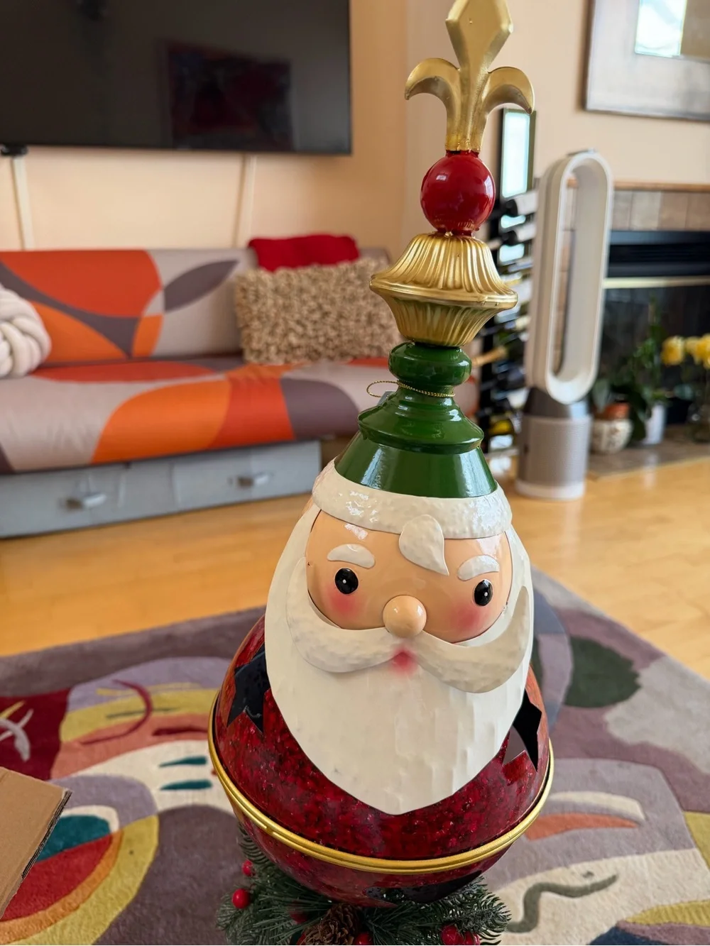 Mark Roberts Lighted Santa With Halley Berry Finial, 35”